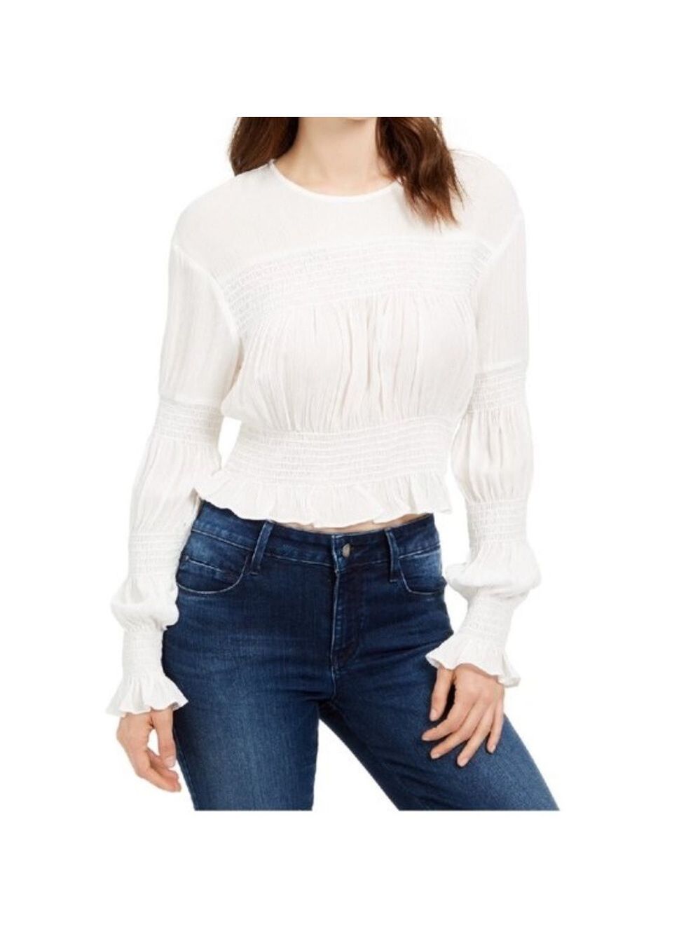 Leyden Smocked Long-Sleeve Top